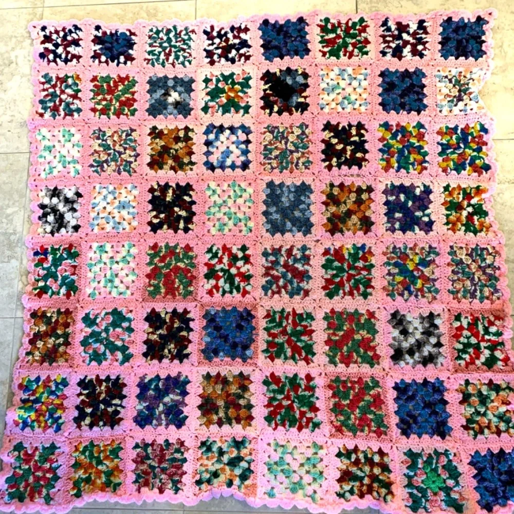 Handmade Granny Square Blanket 57